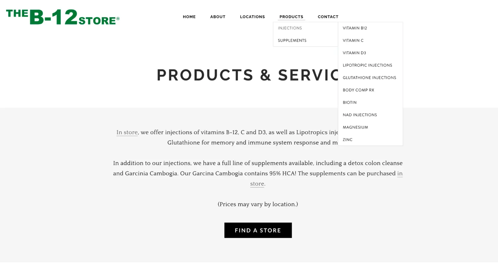Original product navigation
